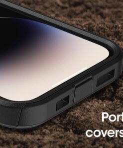 OtterBox iPhone 14 Pro Commuter Series Case - BLACK , slim & tough, pocket-friendly, with port protection 10 71mUhoOlLL