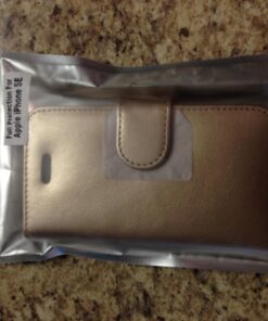 FYY Designed for iPhone SE Case 2016 (1st Generation) / iPhone 5 Case/iPhone 5s Case, Luxury PU Leather Wallet Phone with Card Holder Protective Shockproof Kickstand Case Cover Gold A-Gold 37 71mVFXdAqL