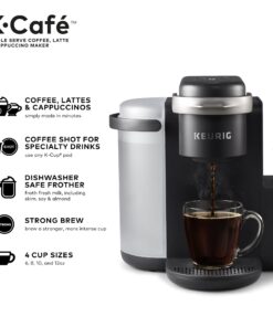 Keurig K-Cafe Single Serve K-Cup Coffee, Latte and Cappuccino Maker, Dark Charcoal 37 71mVPGitxwL