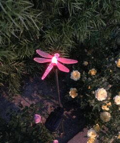 Solar Garden Lights - 3 Pack Solar Stake Light, Color Changing Solar Powered Decorative Landscape Lighting Hummingbird Butterfly Dragonfly for Outdoor Path, Yard, Lawn, Lawn, Halloween, Christmas 39 71mWCBrhTLL