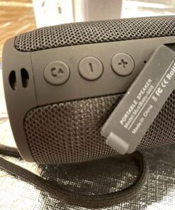 MusiBaby M68 Wireless Bluetooth Speaker, Portable, Waterproof, 1500 Minute Playtime, Dual Pairing, 360 Stereo Sound, Amazing Bass, Black 33 71mWUf3SzHL