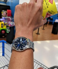 SEIKO 5 Men's SNK793 Automatic Stainless Steel Watch with Blue Dial 46 71mWXMGlJvL