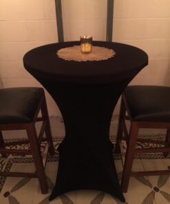 Tina's 32x43 Inch Highboy Spandex Cocktail Table Covers Black, Cocktail Table Spandex Covers, Fitted Stretch Cocktail Table Tablecloth for Round Tables 1 19 71mXHfUyJlL