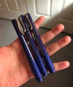 Pentel® Clic Erasers®, 5", Assorted Barrel Colors, Pack Of 3 Black / Blue 1 Pack of 3 ZE21BP3-K6 32 71mXMvGBjIL
