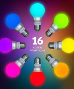 Kobra LED Color Changing Light Bulb with Remote Control - 16 Different Color Choices Smooth, Fade, Flash or Strobe Mode - Smart Remote Lightbulb - RGB & Multi Colored 2 Count (Pack of 1) 32 71mXuM4NNbL 1