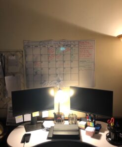 KITLIFE Wet or Dry Erase Jumbo Monthly Wall Calendar – Undated Office Wall Planner – Erasable Whiteboard with Calendar Month and Notes – Easy Mount Adhesive Foam Strips Included, 24 x 36” 15 71mY4D1SJL