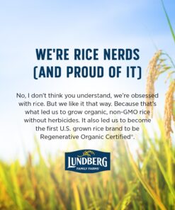 Lundberg Brown Rice, Organic Long Grain Rice - Non-Sticky, Fluffy Whole Grain Rice for Healthy Meals, Vegan Food, Gluten-Free Rice Grown in California, 32 Oz (Pack of 6) 32 Ounce (Pack of 6) 18 71mZ57Lf6kL