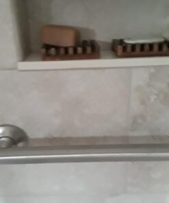 Magift Piece Home Bathroom Soap Case, Sink Deck Bathtub Shower Dish, Rectangular, Hand Craft, Natural Wooden Holder for Sponges, Scrubber, 2 Count(Pack of 1), Brown 2 Pack Brown 49 71maAhhpoFL