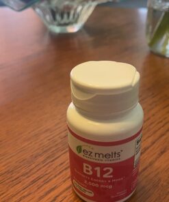 EZ Melts Dissolvable B12 Vitamin 2,500 mcg, Methylcobalamin, Sugar-Free, 3-Month Supply. 27 71mb55o1PVL