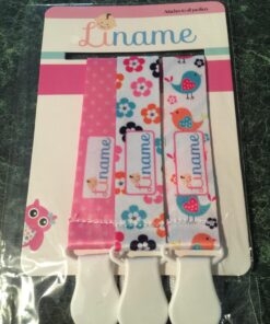 Liname Neutral Pacifier Clip - 3 Pack Pacifier Clips for Boys & Girls - Binky Holder Soothie Paci Clip Binkie Clip - Unisex Pacifer Clip - Baby Pacifier Clip and Pacifier Holder Spring Flowers 33 71mbYcH0gaL