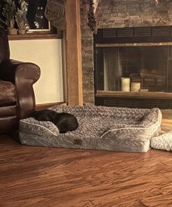 WNPETHOME Dog Beds for Extra Large Dogs, Washable, Bolster Sofa Bed with Waterproof Lining & Non-Skid Bottom, Orthopedic Egg Foam Couch for Pet Sleeping, Pet Bed 42.0"L x 30.0"W x 7.0"Th Grey 38 71mcLZeHmmL