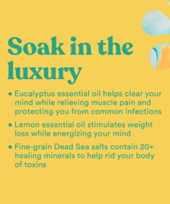 ASUTRA Dead Sea Bath Salts (Detox & Slim Down), 16 oz | Cleanse, Purify & Fight Cellulite | Soak in Rich & Vital Healing Minerals | All Natural & Organic Eucalyptus, Tea Tree & Lemon Essential Oils Detox & Slim Down 18 71mcMO47aZL