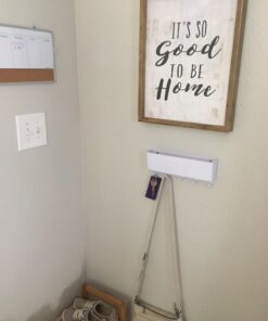 mDesign Wall Mount Modern Plastic Mail Organizer Storage Basket - 5 Hooks - for Entryway, Mudroom, Hallway, Kitchen, Office - Holds Letters, Magazines, Coats, Keys - White 32 71mdXHyzfCL