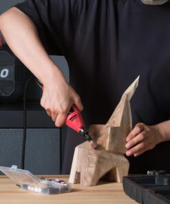 POPULO Power Rotary Tool Kit with Keyless Chuck, 154pcs Accessories, Flexible Shaft, Variable Speed Engraving, Corded Tools Drimmer Set for Cutting Sanding Polishing Engraving Crafting and DIY Works 154 17 71mdZ1GoZjL