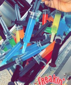 Jello Shot Syringes - 50 Pack 20ml Black Jello Plastic Injectors Shot Glass Individually Wrapped - Party Supplies for Birthday, Bachelorette, Halloween and NYE Party (Black) 19 71meWBfrr4L