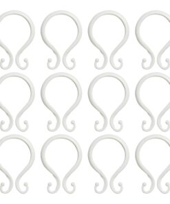 Kenney White Double Shower Curtain Hooks, White, (set of 12 pieces) 13 71mfHpkCiiL