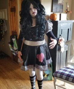 Fun World Costumes Women's Broken Doll Adult Costume Medium/Large Black/White 15 71mfLlWqJFL