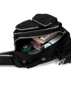 K-Cliffs Heavy Duty Sling Backpack Water-Resistant Laptop Bookbag Body Bag Bright Color Safety Reflective Stipe Black V2 15 71mfrFQ6xJL