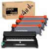 v4ink Compatible Toner Cartridge and Drum Unit Replacement for Brother TN450 TN420 DR420 use with HL-2270dw HL-2280dw HL-2230 HL-2240d MFC-7240 MFC-7360n MFC-7860dw 4 Packs (1 Drum 3 Toner) (Black) 15 71mgqo3BXIL