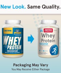 Alternative view of Jarrow Formulas Whey Protein With 18 g of Protein, 3.8 g of BCAAs, and Glutamine, Dietary Supplement for Muscle Function and Recovery Support, 32 oz Unflavored Powder, Approximately 38 Day Supply 38 Servings (Pack of 1)