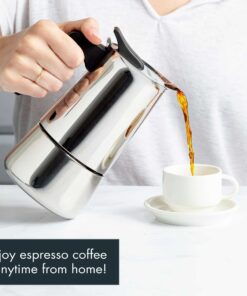 Primula Premium Stainless Steel Stovetop Espresso and Coffee Maker, 6-Cup 6-Cup Black Handle 12 71miNKInwgL