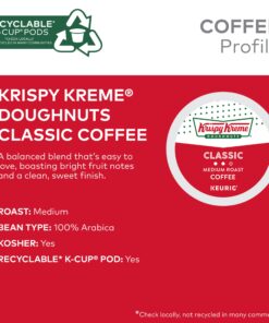 Krispy Kreme Classic, Single-Serve Keurig K-Cup Pods, Medium Roast Coffee, 12 Count (Pack of 6) 72 Count 8 71micawHICL