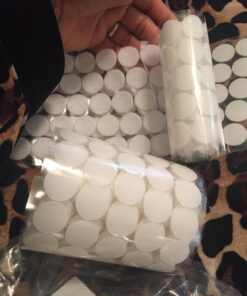 Vkey (500 Pair Sets) 3/4inch 20mm Diameter Sticky Back Coins Hook & Loop Self Adhesive Dots Tapes (White) White 49 71mifyFVElL 5