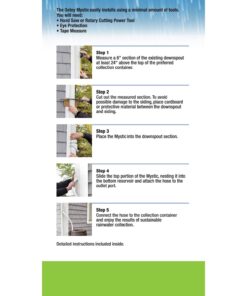 Oatey Mystic Rainwater Collection System, 2 in. x 3 in., Polyvinyl Chloride (PVC), White 32 71mksl6Q0rL