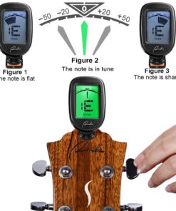 Ranch Guitar Tuner Clip On for Acoustic/Electric Guitar, Ukulele, Violin, Bass, Banjo & Chromatic Tuning Modes - Classical Black 21 71mlM5Q0nAL