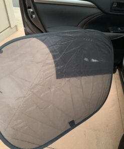 Enovoe Car Window Shades for Baby (21"x14") - 4 Pack - Sun Shade Blocker, Cling Window Cover - Glare Shield and UV Rays Protection for Your Child - Side Window Screens for SUV- Mesh Car Window Shade Black 40 71mm YVinbL
