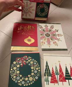 Hallmark Image Arts Boxed Christmas Cards Assortment, Elegant Icons (4 Designs, 24 Cards with Envelopes) Elegant Icons Holiday Assortment 45 71mmn9g6KaL