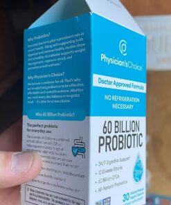 Physician's CHOICE Probiotics 60 Billion CFU - 10 Strains + Organic Prebiotics - Immune, Digestive & Gut Health - Supports Occasional Constipation, Diarrhea, Gas & Bloating - For Women & Men - 30ct 30 Count (Pack of 1) 39 71mnE2X16zL
