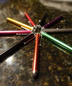 Sty-HD 9 pcs Rainbow of Colors Capacitive Stylus/Styli Touch Screen Cellphone Tablet Pen for iPhone 4 4s 3 3Gs iPod Touch iPad 2 Motorola Xoom, Samsung Galaxy, BlackBerry Playbook AMM0101US, Barnes and Noble Nook Color, Droid Bionic Fashionista 47 71mnYggPdL