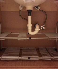 DecoBros Under Sink 2 Tier Expandable Shelf Organizer, Silver 49 71mndUnfXyL