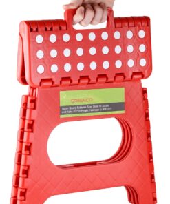 Alternative view of Greenco Super Strong Foldable Step Stool for Adults and Kids - 11" in Height, Holds up to 300 Lb!!!(red) Red