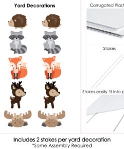 Woodland Creatures - Forest Animal Lawn Decorations - Outdoor Baby Shower or Birthday Party Yard Decorations - 10 Piece 14 71mpmod4iRL