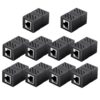 UGREEN RJ45 Coupler Ethernet Extender Connector 10 Pack Inline Coupler Cat7 Cat6 Cat5e Ethernet Cable Adapter Female to Female Black 22 71mq7bokB7L