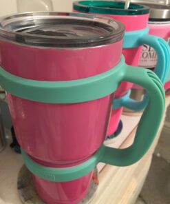 F-32 Handle - 19 COLORS - 30oz Size - Compatible with 30 oz YETI and 30 oz. OZARK TRAIL Tumbler Travel Mug (30OZ, SEAFOAM GREEN) 30ozSeafoam Green / Groovy Green 30.0 ounces 30 71mqims npL