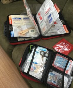 Swiss Safe 2-in-1 First Aid Kit (120 Piece) + Bonus 32-Piece Mini Kit: Compact, Lightweight for Emergencies at Home, Outdoors, Car, Camping, Workplace, Hiking & Survival 120 Piece Standard 45 71mqw s1X6L