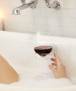 Portable Cupholder Suction Caddy for Shower Beer & Bath Wine | American-Made Clear Holder | The Original SipCaddy 27 71mqw7xixtL