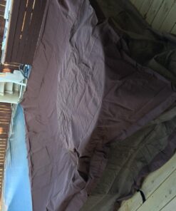 Duck Covers Ultimate Waterproof Square Patio Table & Chair Set Cover, 90 Inch 92"W x 92"D x 32"H 42 71mqzohv1L