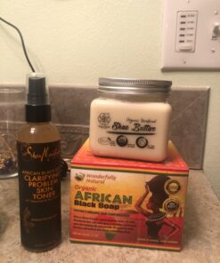Organic African Black Soap - For Acne & Dark Spots | Natural Vegan and Cruelty Free – Satisfaction Guarantee 1lb bar | 90 day Supply 1 Pound (Pack of 1) 50 71mrlJr4OHL