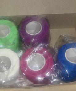 MEDca Self Adherent Cohesive Wrap Bandages 2 Inches X 5 Yards 6 Count, (Rainbow Color) 6 Count (Pack of 1) Rainbow 26 71mrrROTTSL