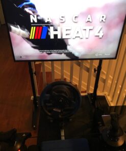 OpenWheeler GEN3 Racing Wheel Stand Cockpit Blue on Black | Fits All Logitech G923 | G29 | G920 | Thrustmaster | Fanatec Wheels | Compatible with Xbox One, PS4, PC Platforms 77 71ms3qHeI8L