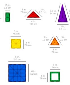 Best Choice Products 110-Piece Kids Colorful Magnetic Tiles Set 3D Construction Magnet Building Blocks Educational STEM Toy with Carrying Case - Multicolor 22 71mu0zsC2aL