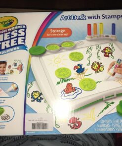 Crayola Color Wonder Mess Free Art Desk with Stamps, 20+ Pieces, Kids Toys 23 71muyfh waL