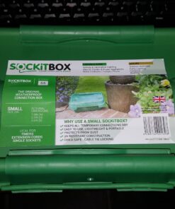 SOCKiTBOX – The Original Weatherproof Connection Box – Indoor & Outdoor Electrical Power Cord Enclosure for Timers, Extension Cables, Holiday Lights, Power Tools, Fountains & More – Size Small – Green 36 71muyvu5PBL