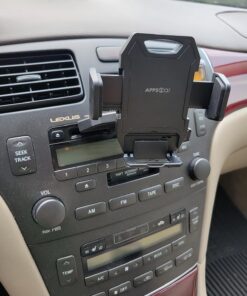 APPS2Car Sturdy CD Slot Phone Mount with One Hand Operation Design, Hands-Free Car Phone Holder Universally Compatible with All iPhone & Android Cell Phones, for Smartphone Mobile Black 39 71mv01JnPlL