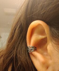 Carved Swirls Rhodium Plated Brass Non Piercing Ear Cuff & FREE ITEMS by PIERCE ME 37 71mv4QXh6aL
