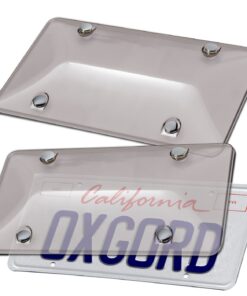 Alternative view of OxGord Two Pack Tinted Auto License Cover for Car, SUV, Truck Van 2 Covers Protects License Plate Novelty Cover Front Rear Shield Smoke UV Protection